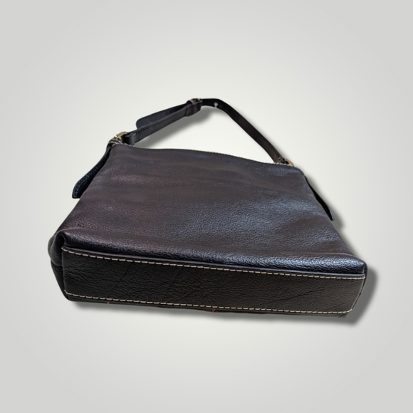 Dooney & Bourke Black and Gold Pebble Grain Leather Crossbody Bag - Picture 6 of 6